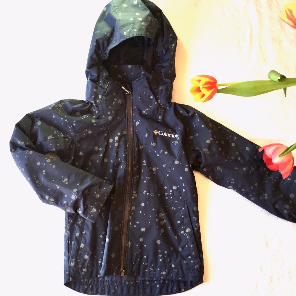 Splashy Columbia navy Unisex rain jacket XXS 4T/5T